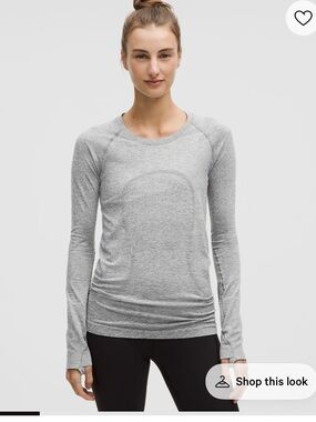 Lululemon Swiftly Tech Long-Sleeve Shirt 2.0 — Light Gray